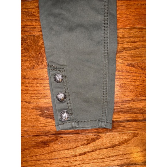 Seven7 Green Skinny Jeans with‎ Designed Buttons Size 4 - Picture 2 of 12